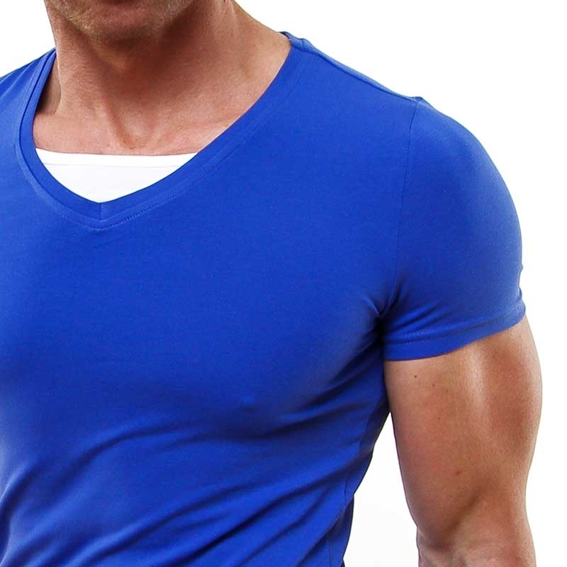 SUBLEVEL T-Shirt relax bodystyle DUSTIN stretch blue
