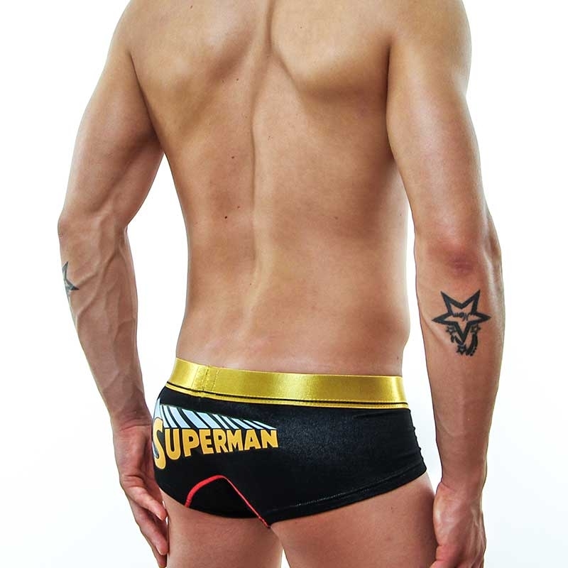 MOOD PANTS hot slinky Push up star SUPERMAN gold-black