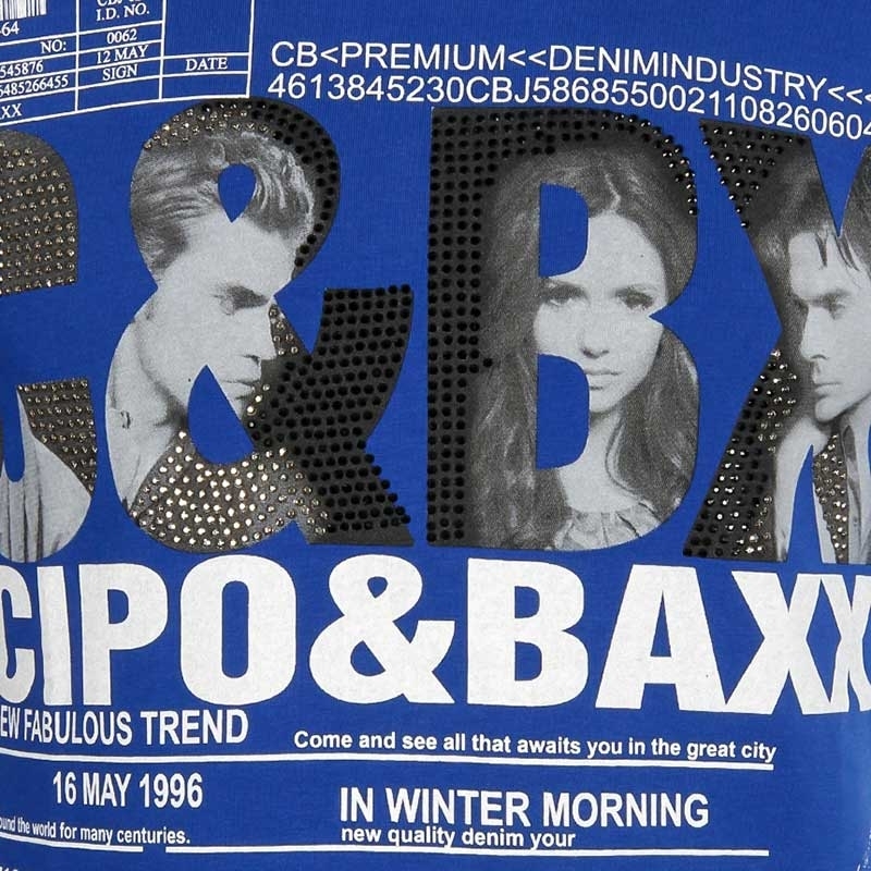 CIPO and BAXX SWEATSHIRT C5355 3D glitter print