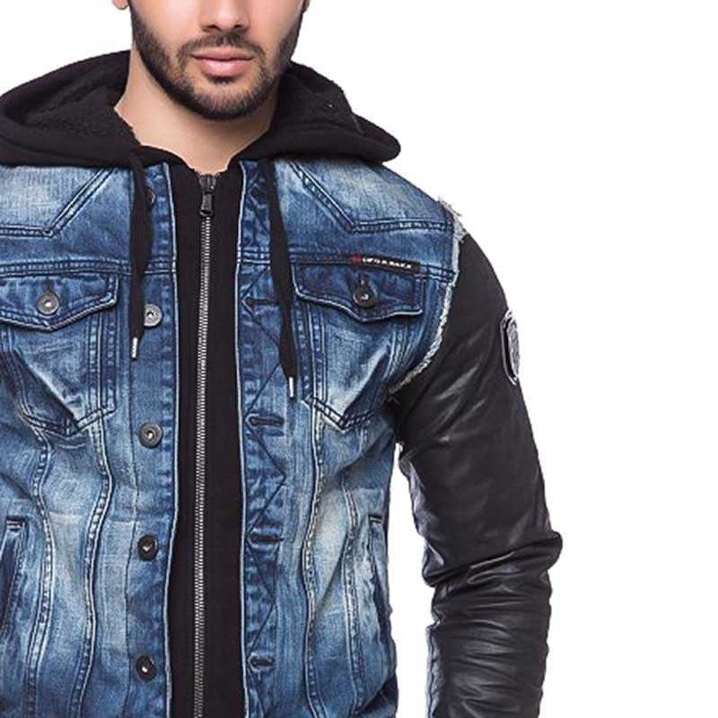 CIPO and BAXX wet JEANSJACKE C1290 in black blue