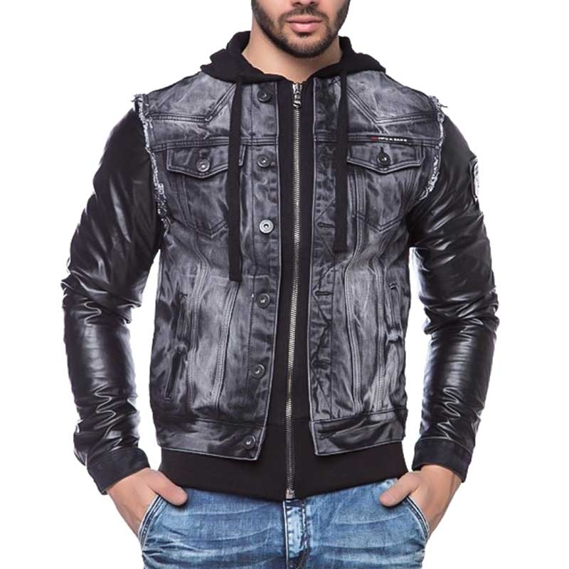 CIPO and BAXX wet JEANS JACKET C1290 in black