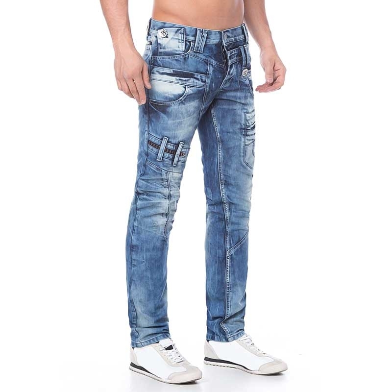 CIPO and BAXX JEANS PANTS CD119 with designer waistband