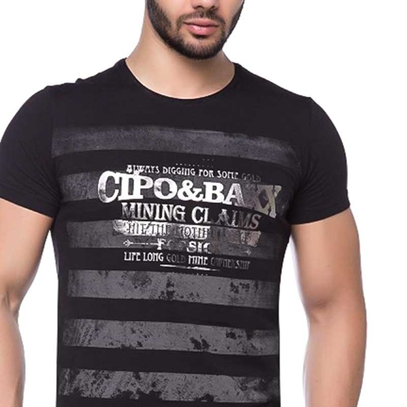 CIPO and BAXX T-SHIRT CT102 Used Look Streifen