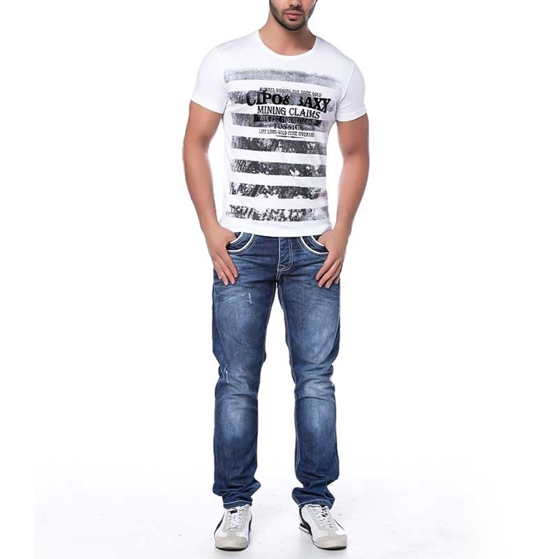 CIPO and BAXX T-SHIRT CT102 used look stripes