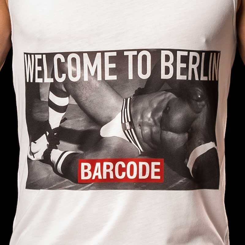 BARCODE Berlin TANK Top athletic welcom to BERLIN 91091 kinky white
