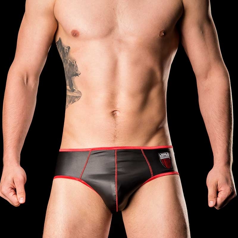 BARCODE Berlin BRIEF WET club Laboratory backless 91110 kinky red