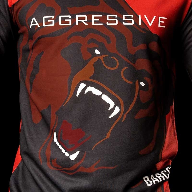 BARCODE Berlin SWEATSHIRT grizzly bear AGGRESSIVE 91079 shiny red
